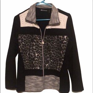 Activology zip up jacket, multi fabrics, Sm-med